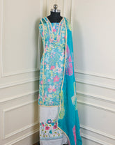 Burberry Sky Blue Unstitched Suit